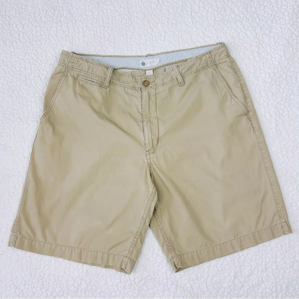 J.Crew Golf Shorts Men's Size 36W Khaki Tan Flat Front Chino 9